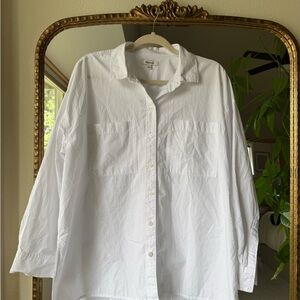 Madewell White Button Down Shirt